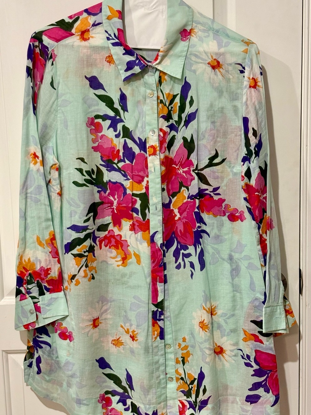 Soft Surroundings Floral Button down tunic